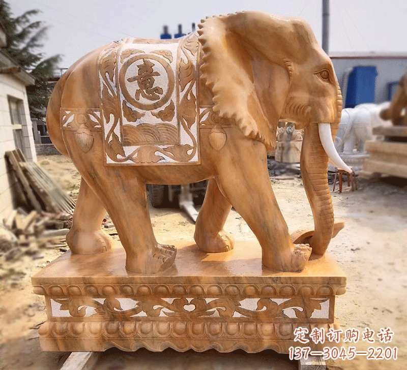 湖南雕刻石雕大象