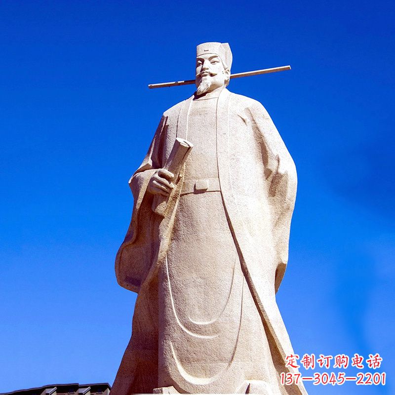 湖南景区园林欧阳修大型砂岩雕像-中国历史文化名人著名文学大家
