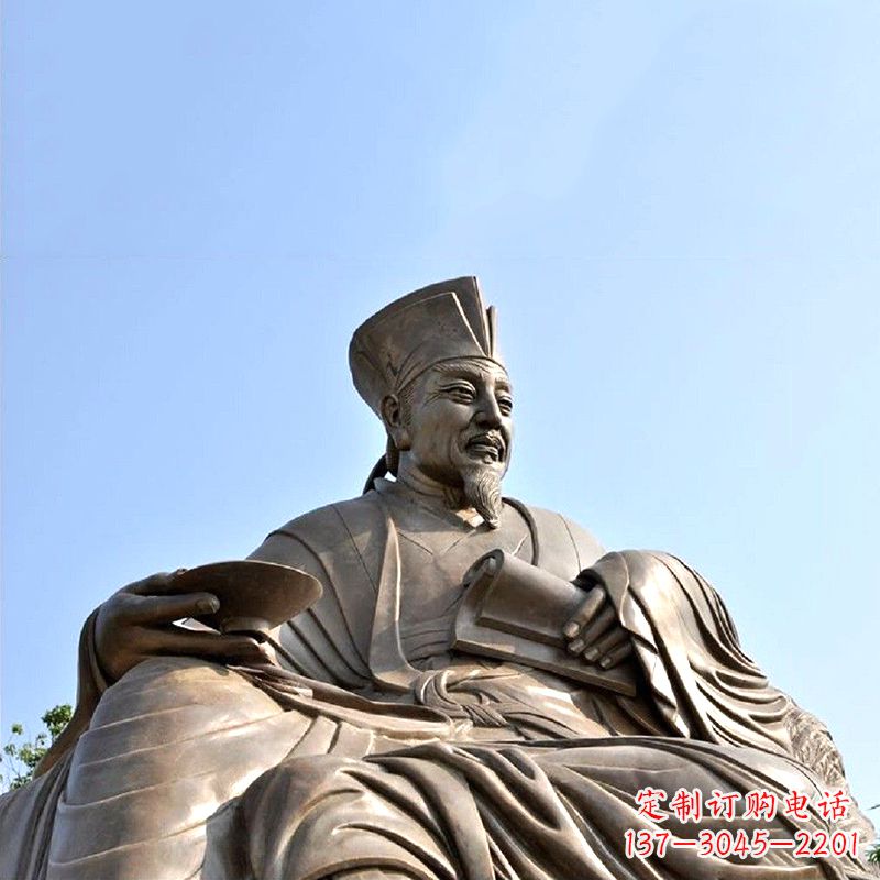 湖南历史名人北宋文坛领袖欧阳修铸铜雕塑