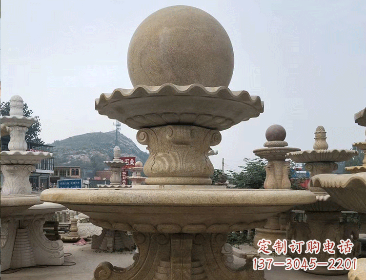 湖南石雕汉白玉喷泉