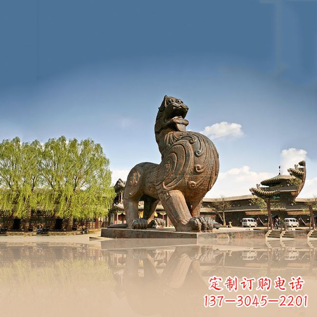 湖南铜雕狴犴雕塑-景区园林广场神兽景观摆件