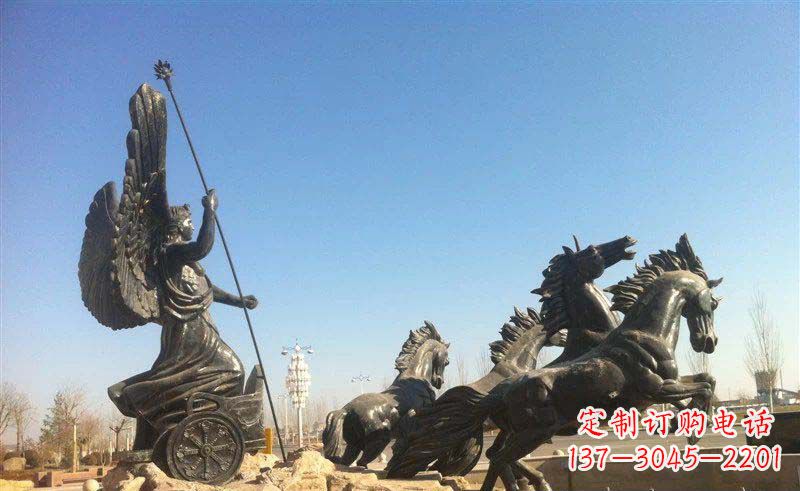 湖南阿波罗战车小区景观铜雕 (2)