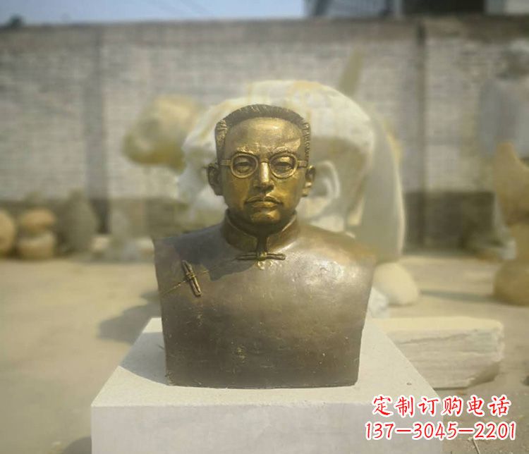 湖南爱国者陶行知胸像铜雕