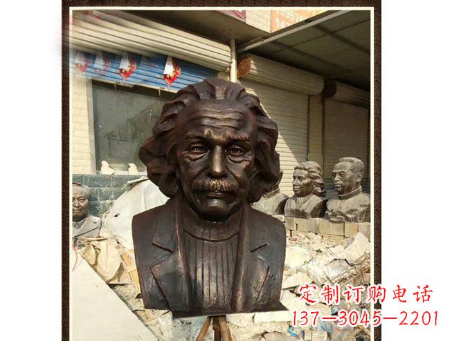 湖南爱因斯坦头像铜雕 (2)