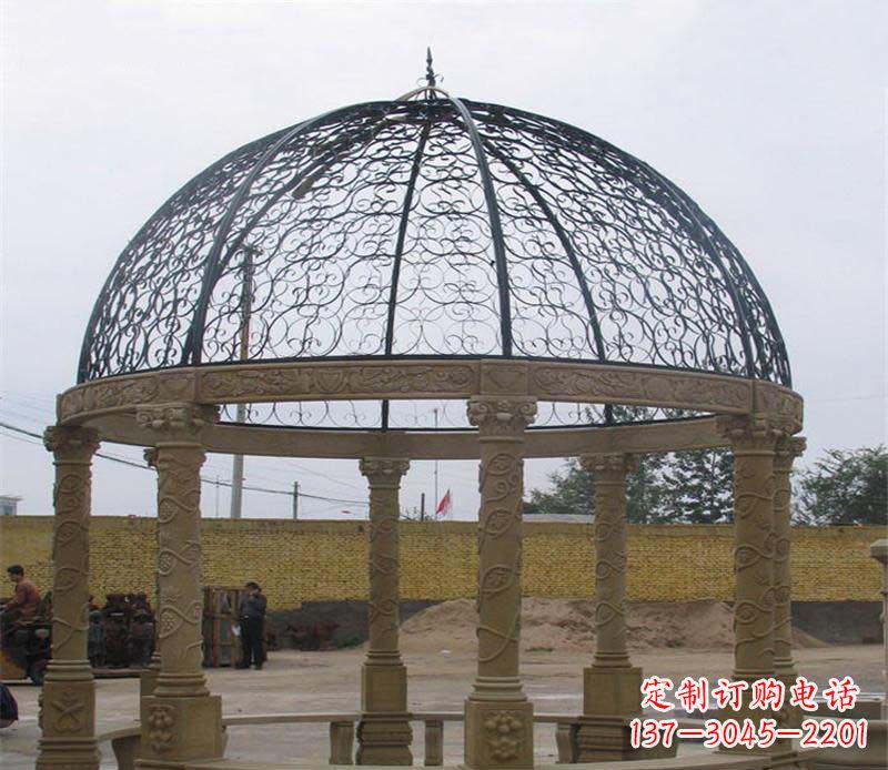 湖南八角凉亭大理石雕塑
