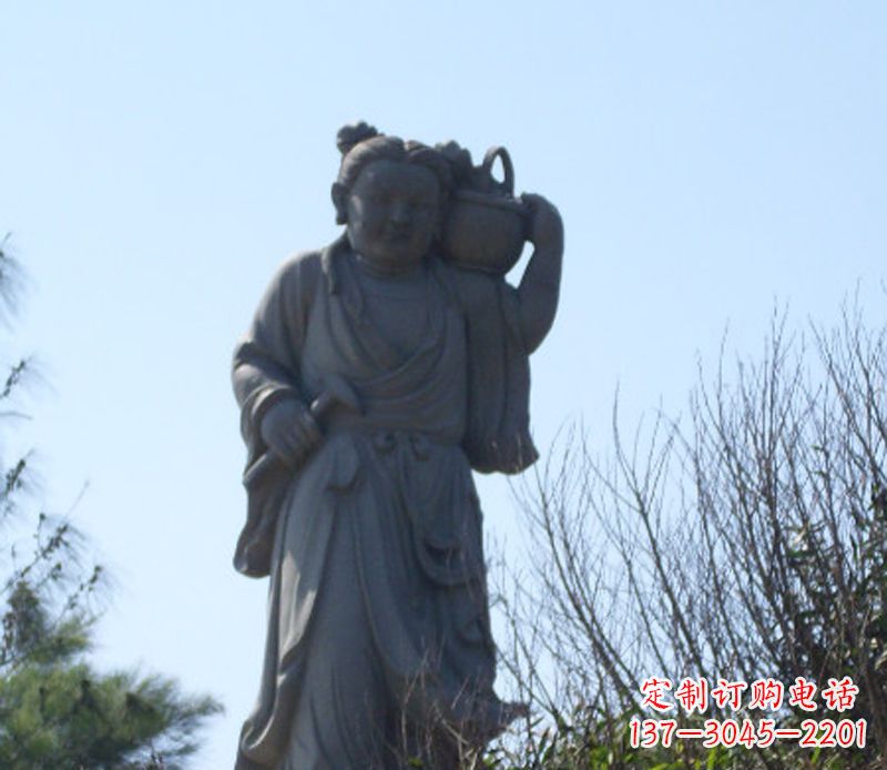 湖南八仙蓝采和石雕