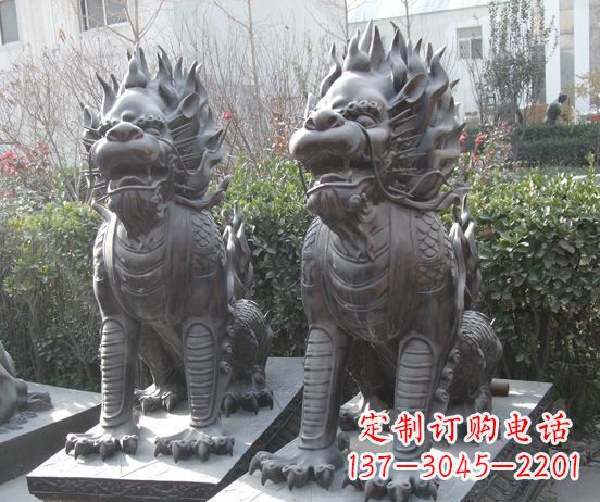 湖南霸气的铜狮子