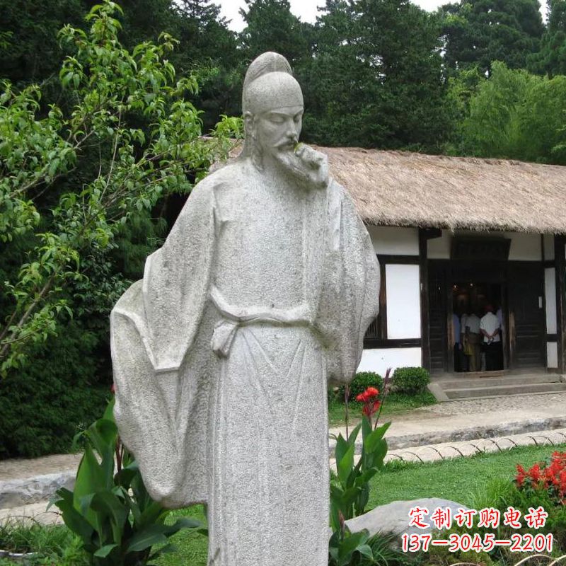 湖南白居易石雕塑像传承中国古代文化精髓