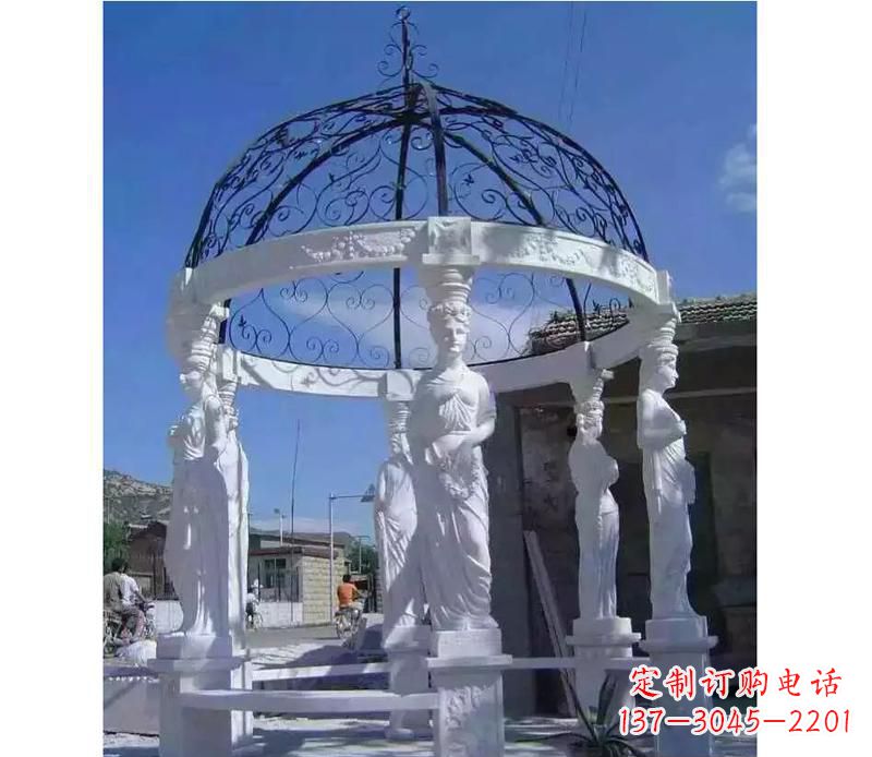 湖南白色欧式石头凉亭