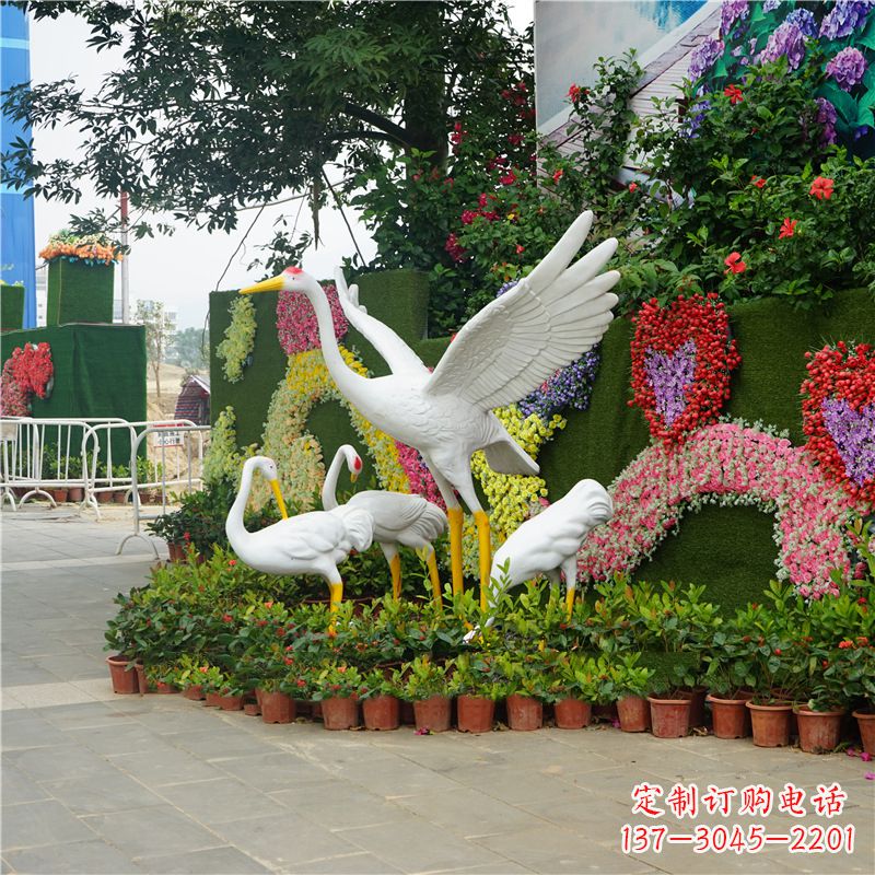 湖南仙鹤玻璃钢雕塑