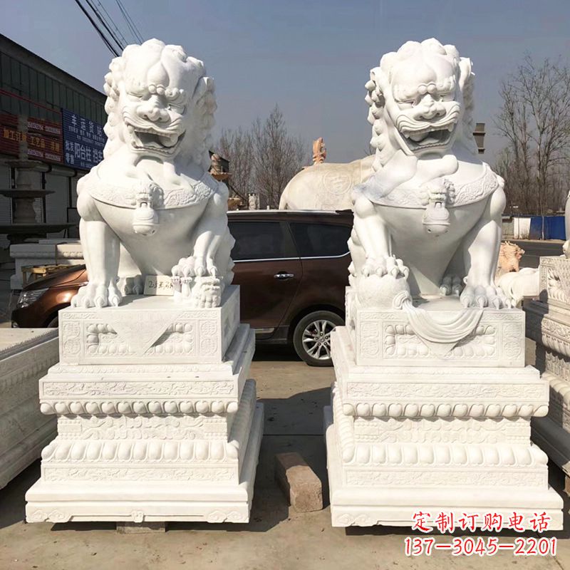 湖南北京汉白玉石狮子