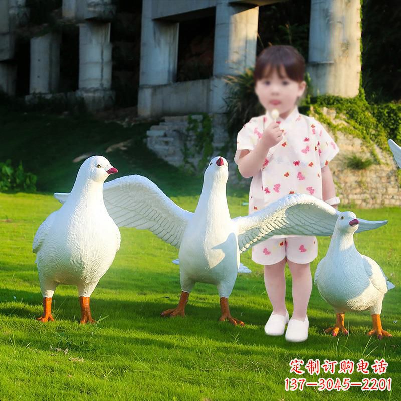 湖南北京街头雕塑少女与和平鸽