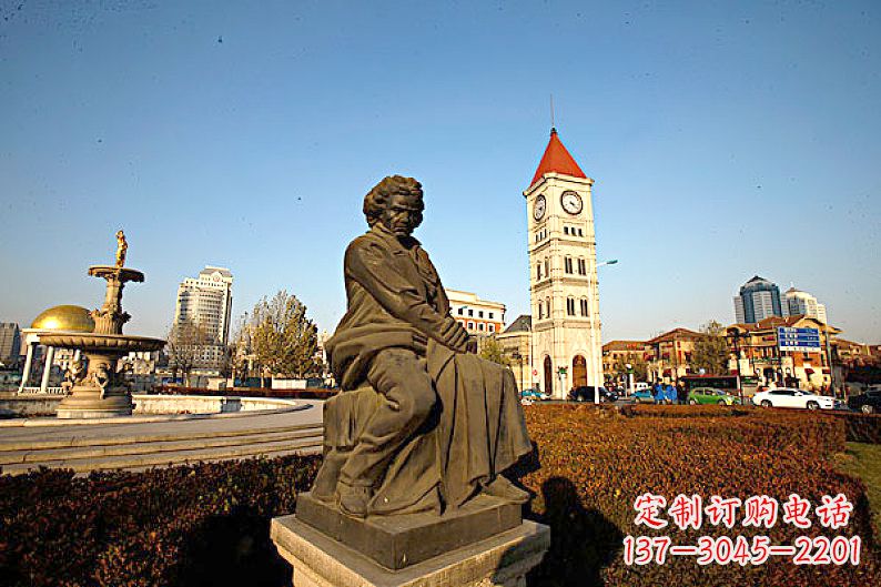 湖南贝多芬头像雕塑-城市文化名人雕像