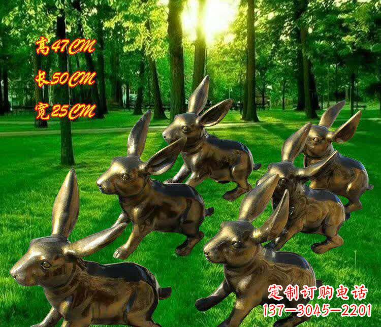 湖南奔跑的兔子雕塑
