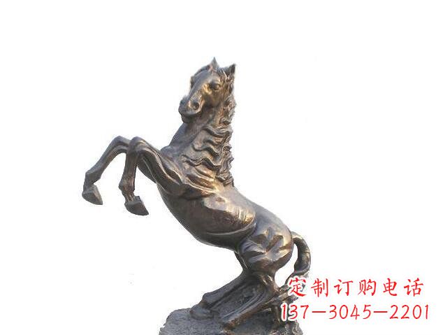 湖南奔腾的马玻璃钢仿铜动物雕塑
