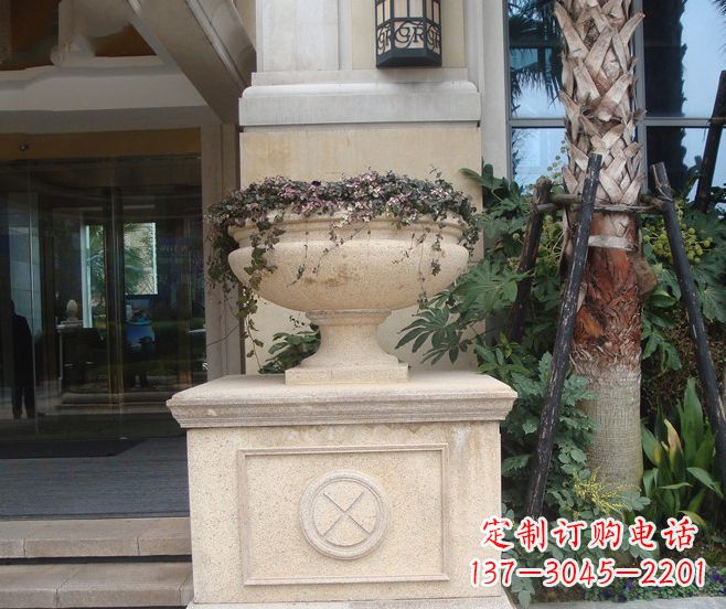 湖南精美大理石花盆,给您的家增添独特的色彩
