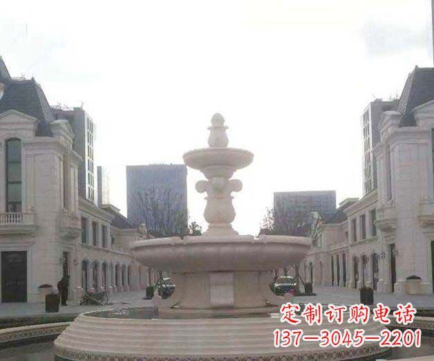 湖南别墅景观大理石喷泉石雕