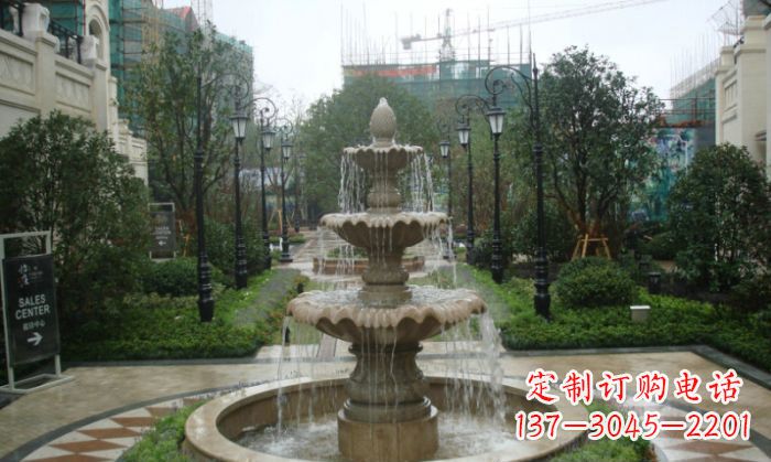 湖南别墅景观大型喷泉石雕 (2)