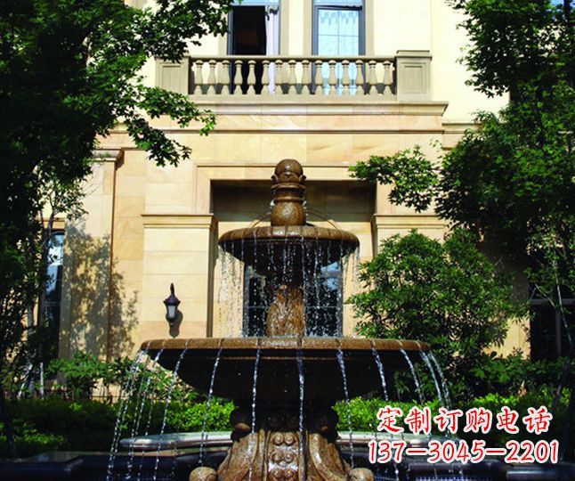湖南别墅景观多层喷泉石雕 (2)