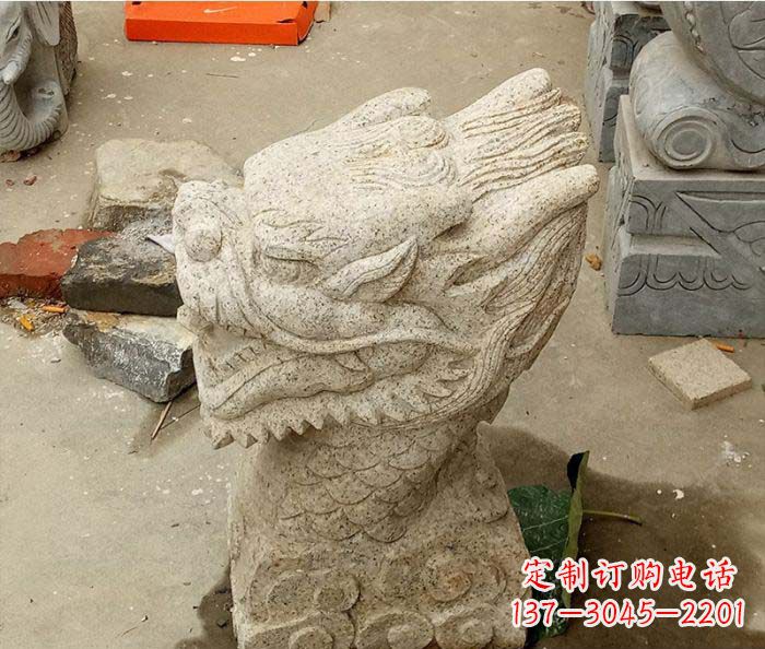 湖南别墅景观龙头喷泉石雕