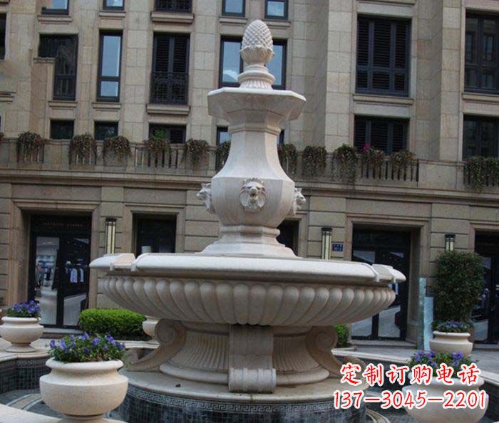湖南别墅景观欧式喷泉石雕_2