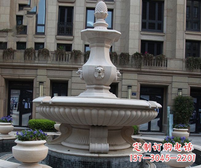 湖南别墅景观石雕大理石喷泉