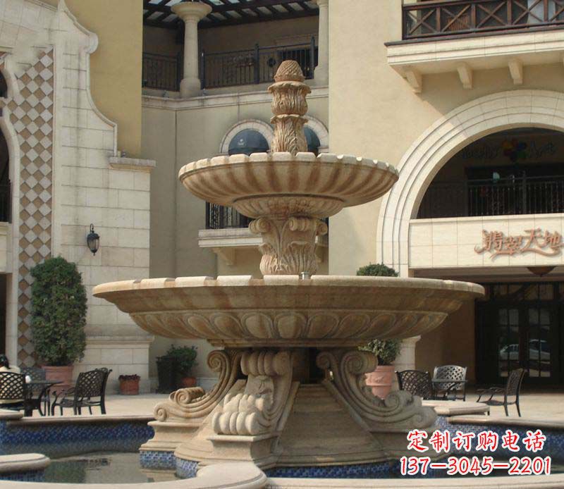 湖南别墅景观石雕大型喷泉雕塑 (2)