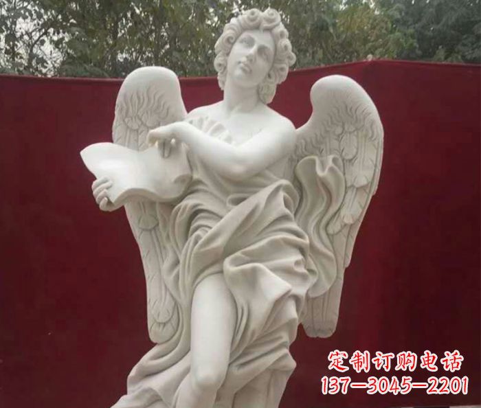 湖南别墅景观天使人物石雕 (2)