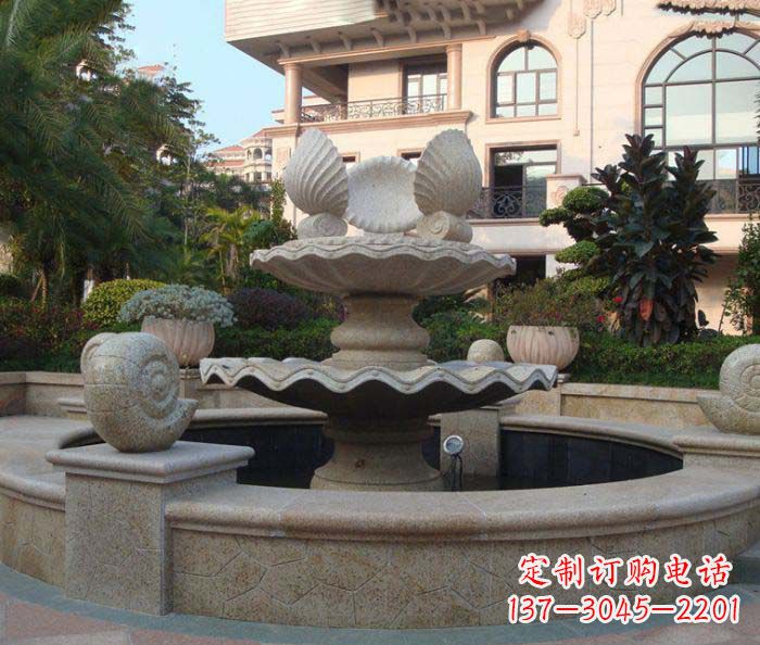 湖南别墅景观蜗牛喷泉石雕