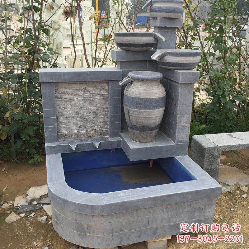 湖南精致花园喷泉令人耳目一新的室外装饰