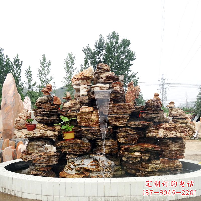 湖南别墅奇石鱼池假山