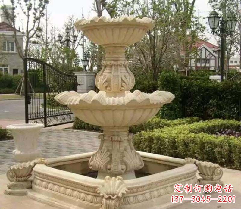 湖南别墅庭院喷泉石雕