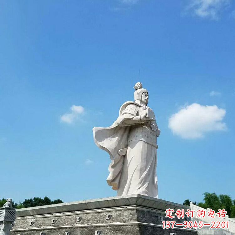 湖南兵仙韩信汉白玉石雕-景区古代著名将领军事家雕像