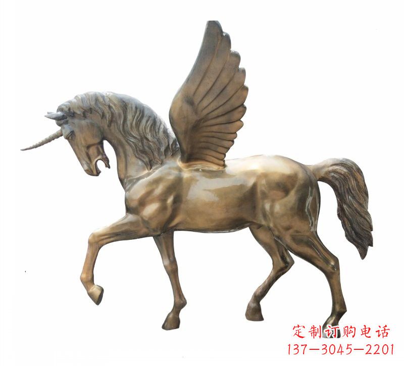 湖南玻璃钢独角兽飞马雕塑