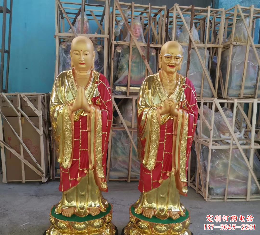 湖南玻璃钢仿铜佛像雕塑寺庙景观雕塑