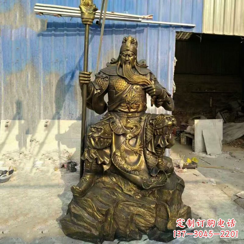 湖南玻璃钢仿铜关羽雕塑