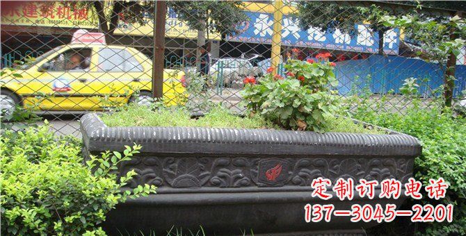 湖南玻璃钢仿铜花盆景观雕塑