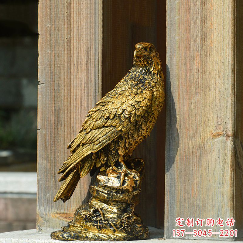 湖南玻璃钢仿铜老鹰雕塑