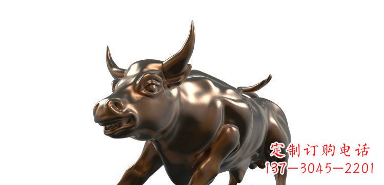 湖南玻璃钢仿铜牛公园动物雕塑_1