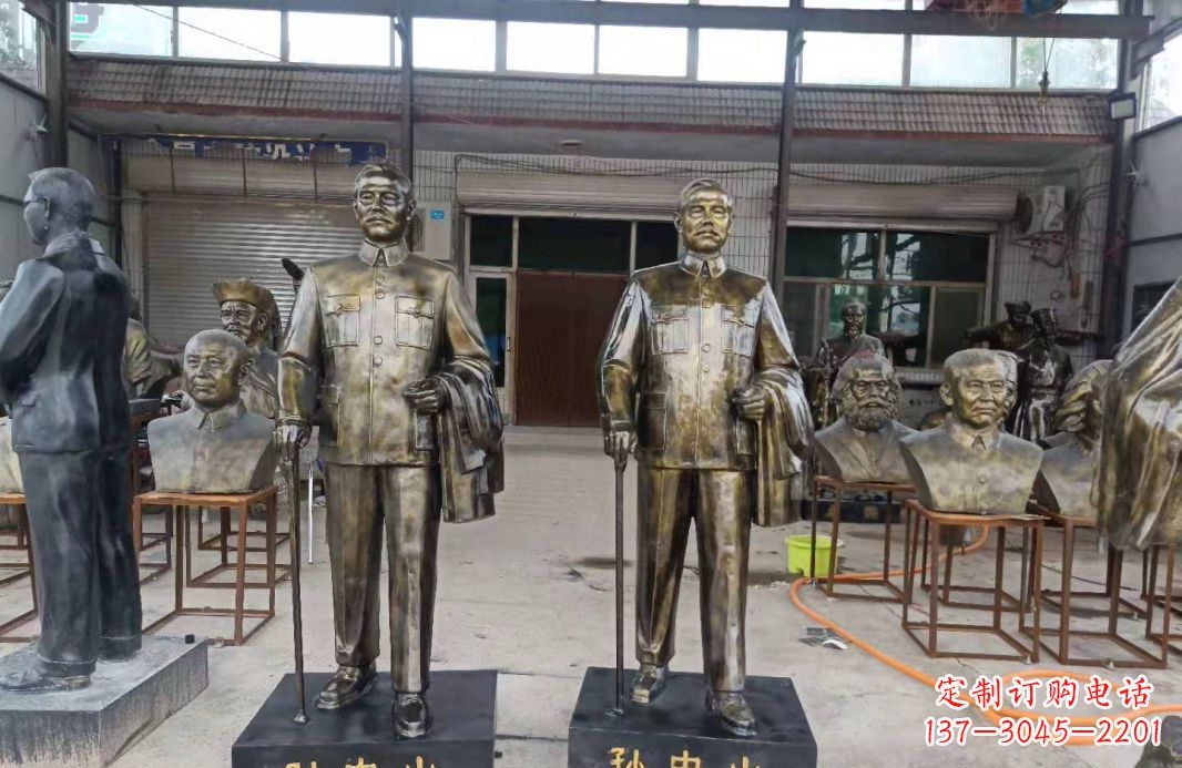 湖南玻璃钢仿铜校园景区伟人孙中山雕塑