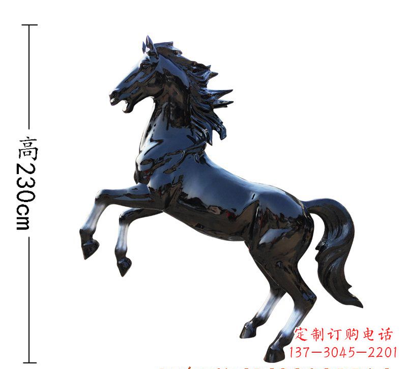 湖南玻璃钢仿真黑马雕塑