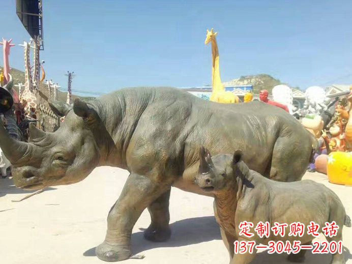 湖南玻璃钢仿真犀牛