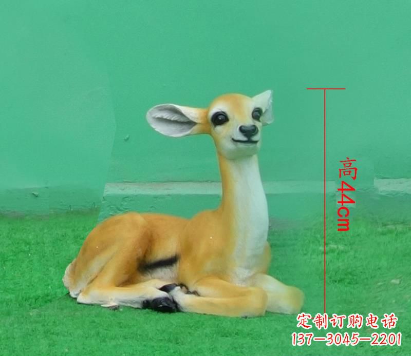 湖南玻璃钢公园仿真动物羚羊雕塑