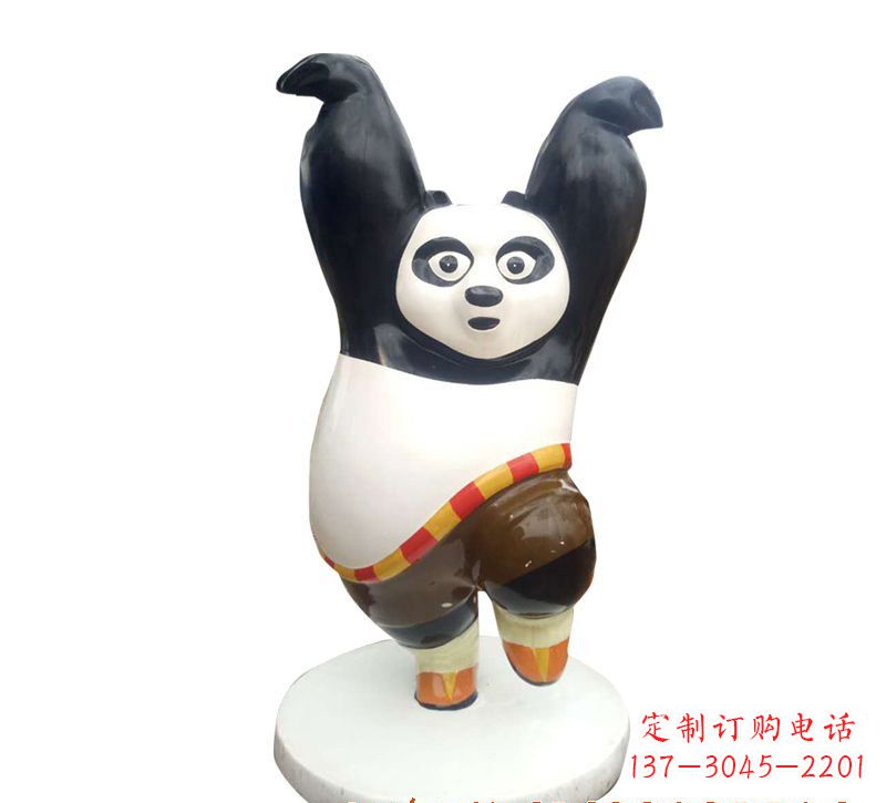 湖南玻璃钢功夫熊猫雕塑