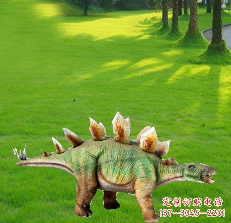 湖南玻璃钢棘背龙仿真恐龙雕塑