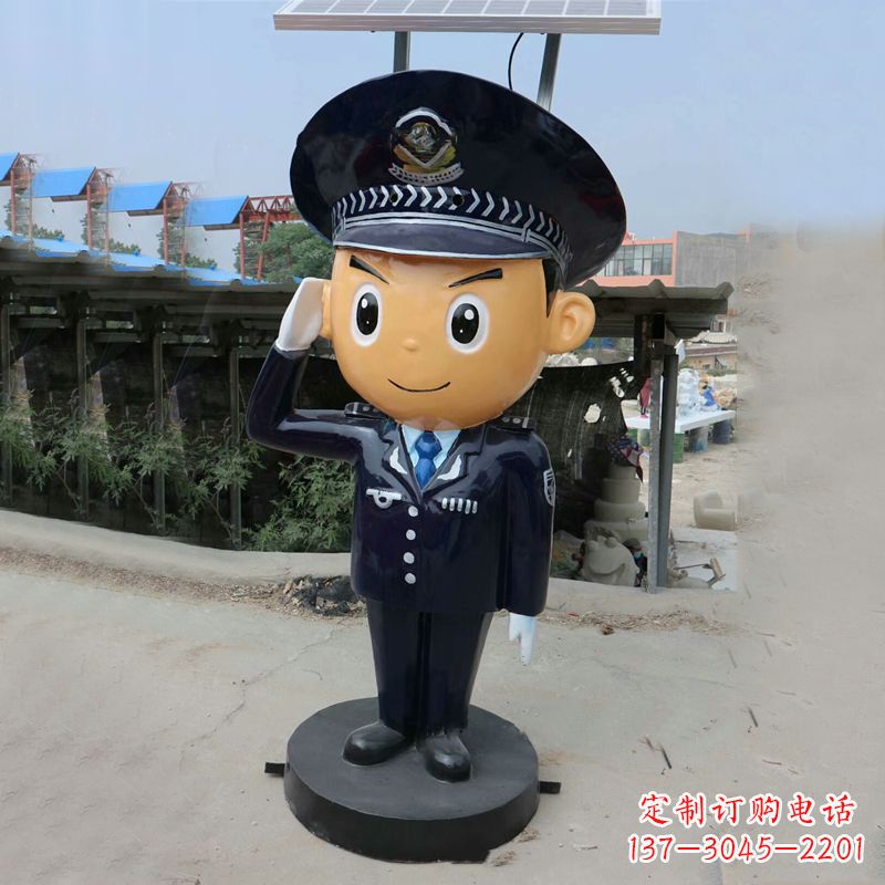 湖南玻璃钢警察雕塑