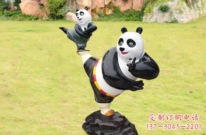 湖南玻璃钢卡通功夫熊猫