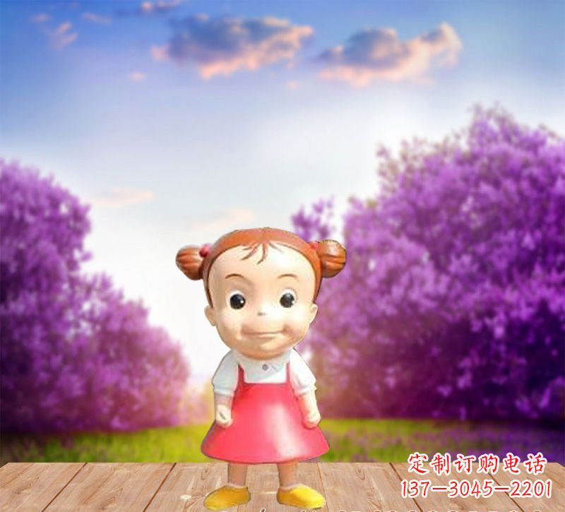 湖南玻璃钢卡通小女孩雕塑