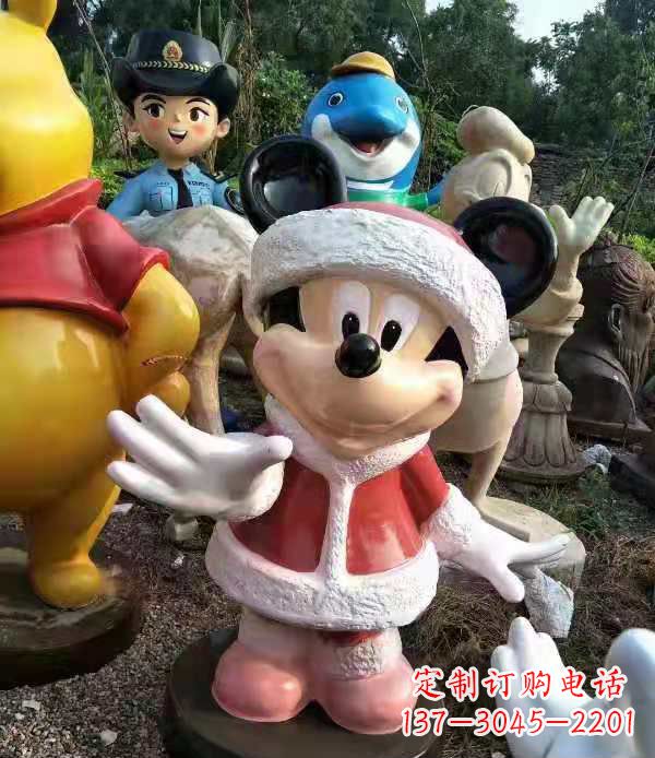 湖南玻璃钢米老鼠和唐老鸭卡通动物雕塑