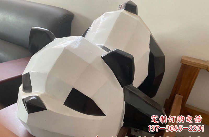 湖南玻璃钢切面熊猫雕塑
